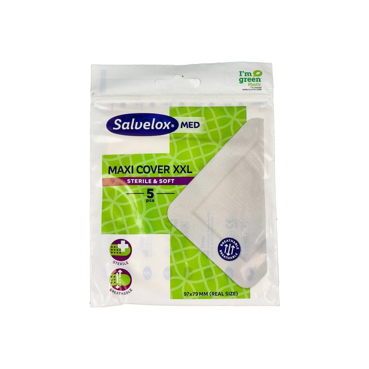 SALVELOX MED MAXI COVER EST 5 UN 97X79 MM
