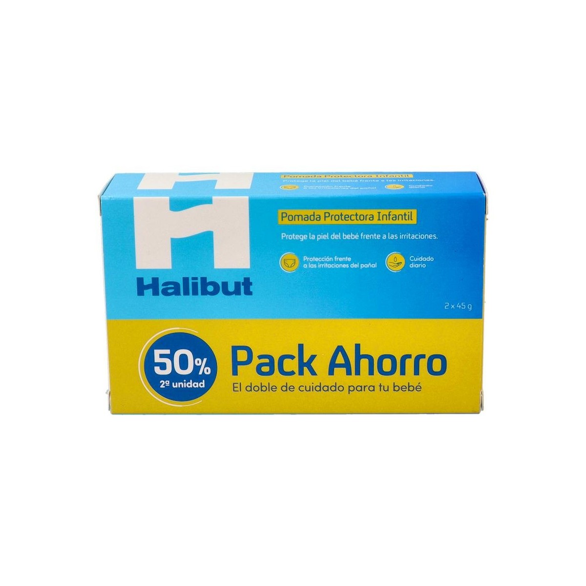 HALIBUT DERMO H DUPLO PDA PAÃ‘AL 2X45 G