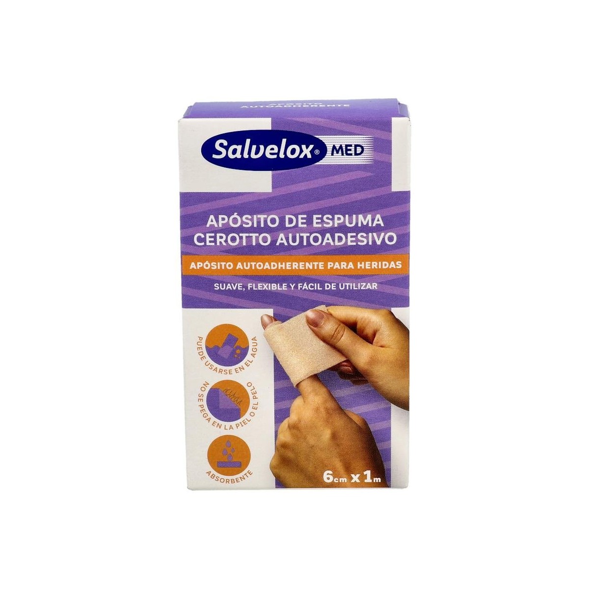 APOSITO SALVELOX MED FOAM PLASTER ESPUMA ADH 1...
