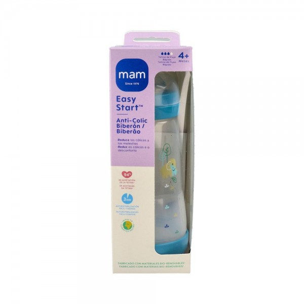 BIBERON MAM ANTI-COLIC 320ML MATT - AZUL