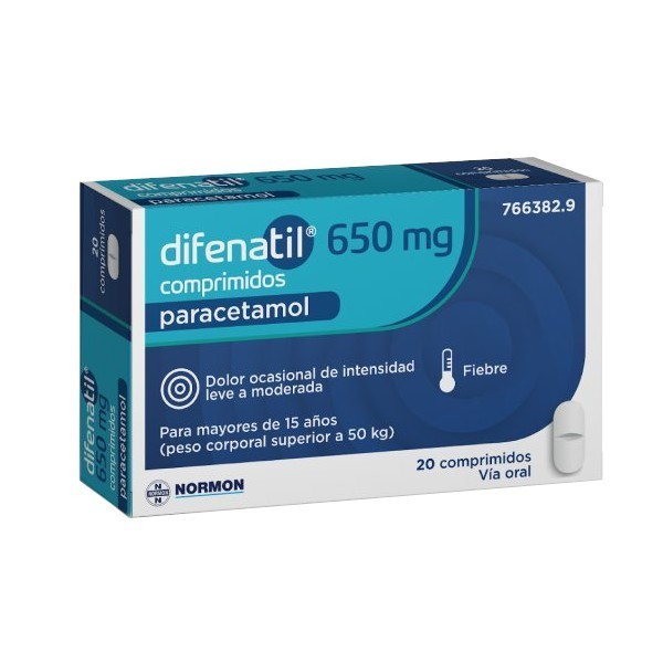 DIFENATIL 650 MG 20 COMPRIMIDOS