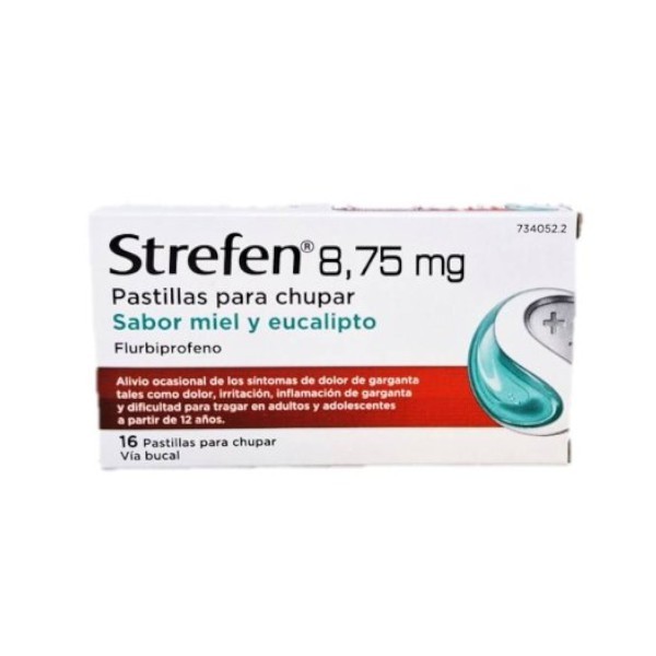 STREFEN 8,75 MG PASTILLAS PARA CHUPAR SABOR MIEL Y...