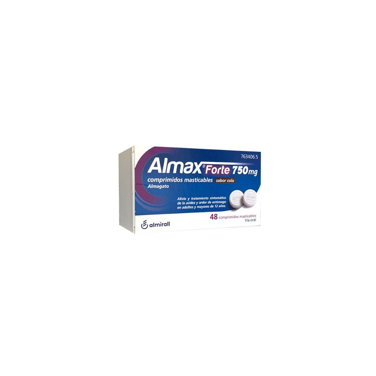 ALMAX FORTE 750 MG COMPRIMIDOS MASTICABLES...