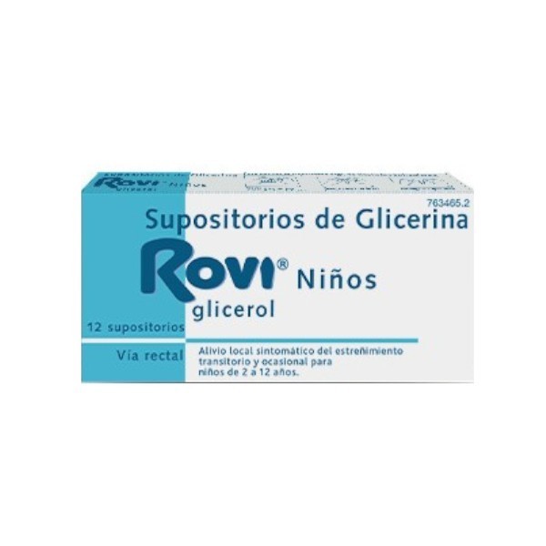 SUPOSITORIOS DE GLICERINA ROVI NIÑOS 12 SUPOSITORIOS