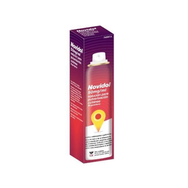 NOVIDOL 50 MG/ML SOLUCION PARA PULVERIZACION CUTANEA 50ML