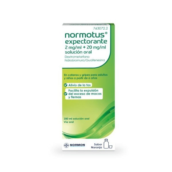 NORMOTUS EXPECTORANTE 2 MG/ML + 20 MG/ML SOLUCION ORAL