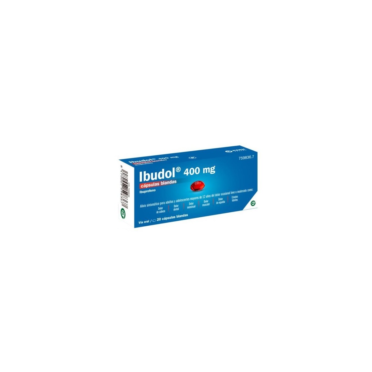 IBUDOL 400 MG 20 CAPSULAS BLANDAS