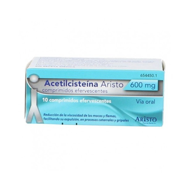 ACETILCISTEINA ARISTO 600 mg 10 COMPRIMIDOS EFERVESCENTES