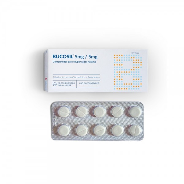 BUCOSIL 5 MG/5 MG COMPRIMIDOS PARA CHUPAR SABOR NARANJA