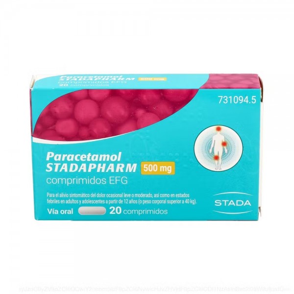 PARACETAMOL STADAPHARM 500 MG COMPRIMIDOS EFG, 20...