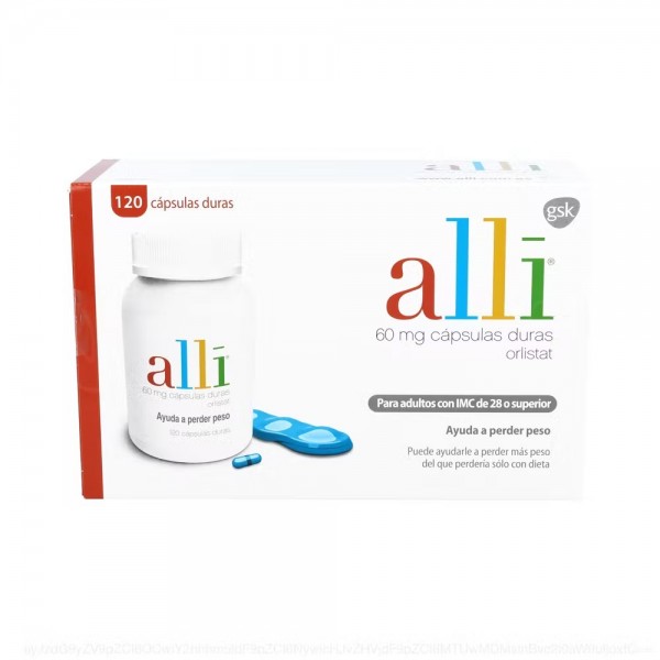 ALLI 60 mg CAPSULAS DURAS ORLISTAT, 120 capsulas
