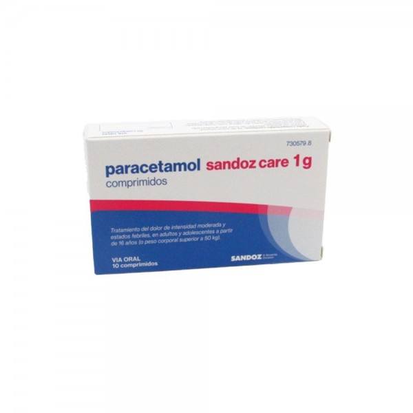 PARACETAMOL SANDOZ CARE 1 g COMPRIMIDOS EFG