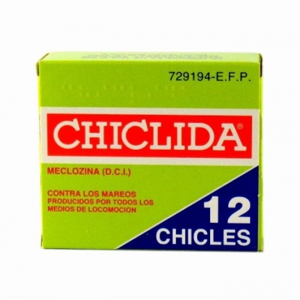 CHICLIDA 25 mg CHICLES MEDICAMENTOSOS, 12 chicles