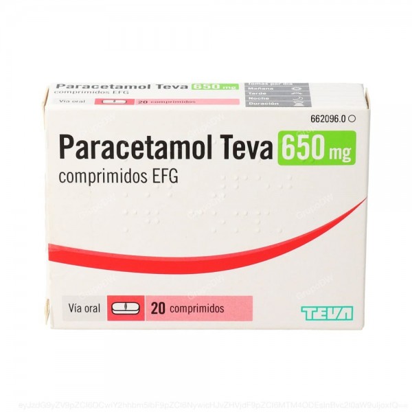 PARACETAMOL TEVA-RIMAFAR 650 mg COMPRIMIDOS EFG