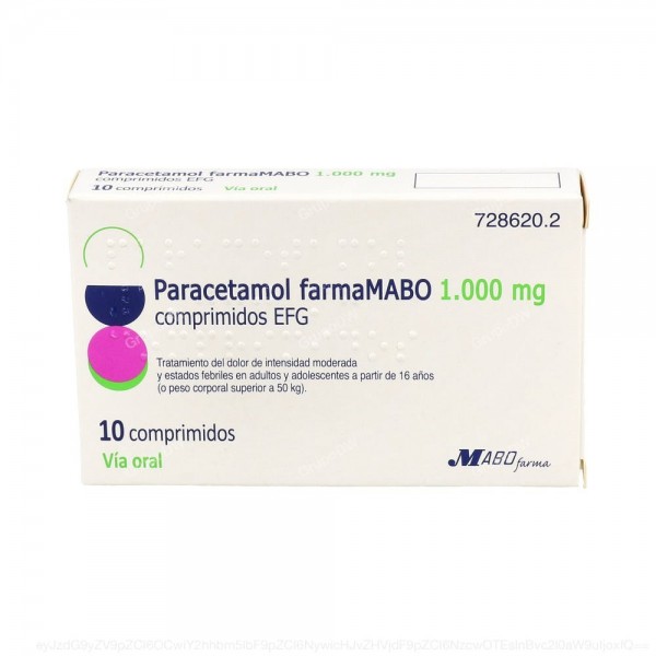 PARACETAMOL FARMAMABO 1000 mg COMPRIMIDOS EFG