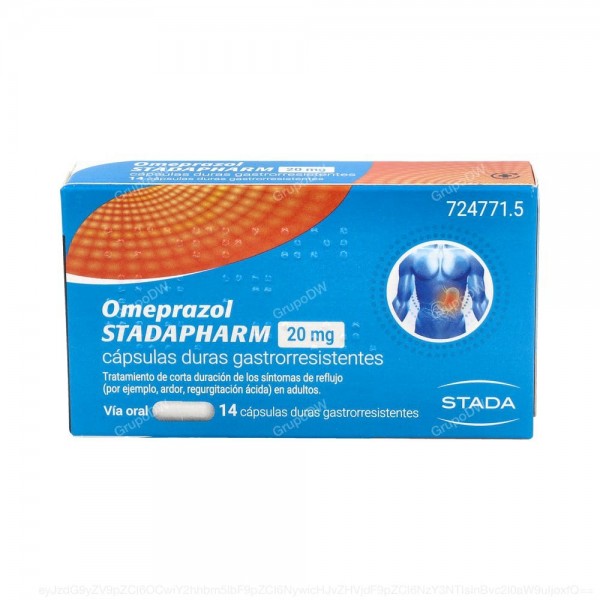 OMEPRAZOL STADAPHARM 20 mg CAPSULAS DURAS GASTRORRESISTENTES