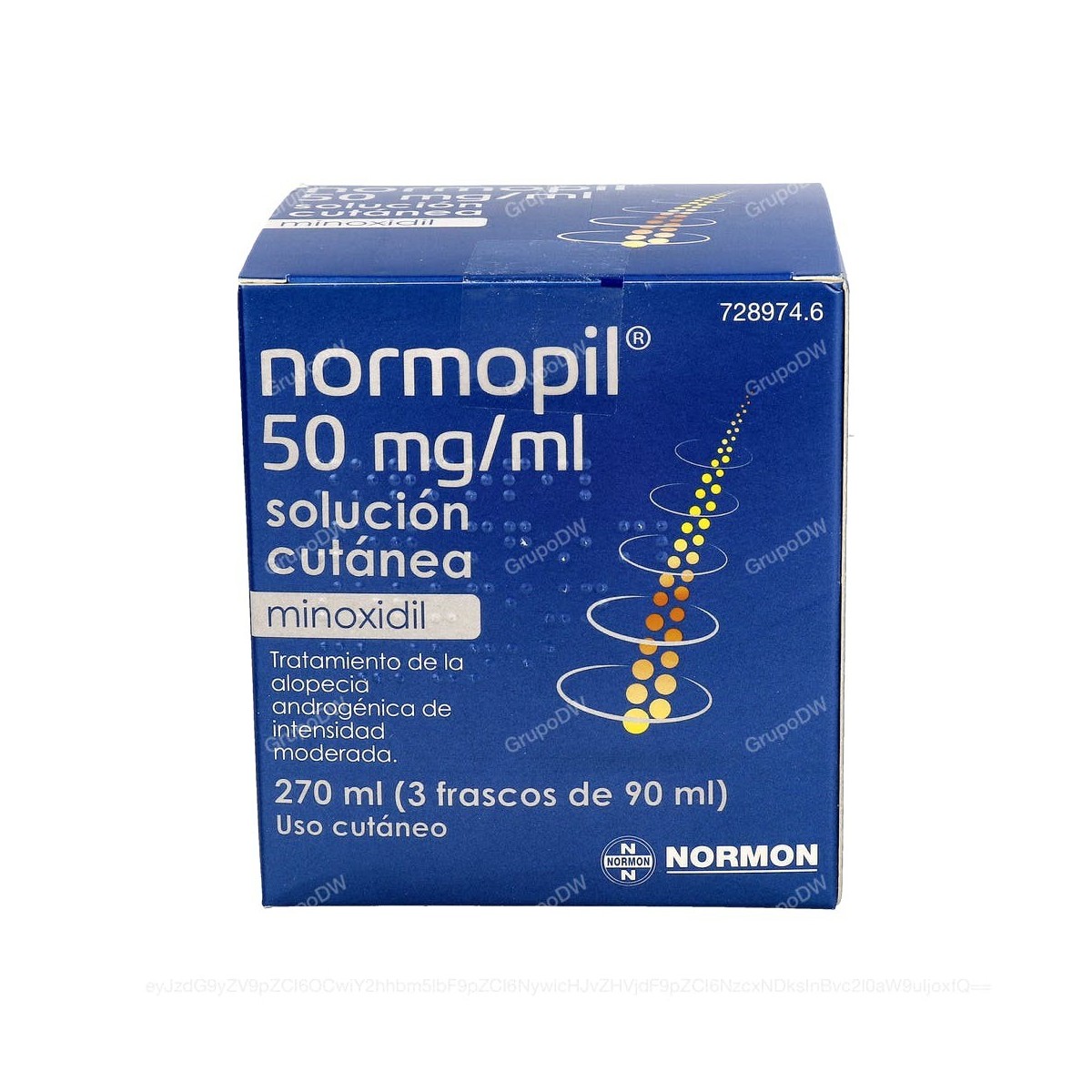 NORMOPIL 50 mg/ml SOLUCION CUTANEA, 3 frascos...