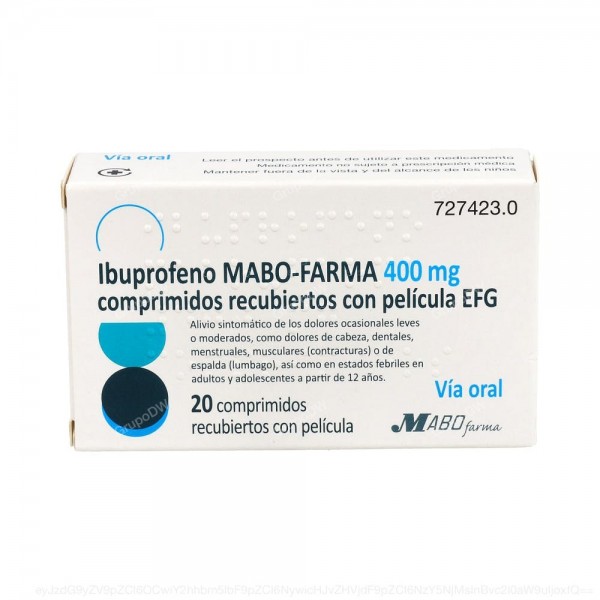 IBUPROFENO MABO-FARMA 400 mg COMPRIMIDOS RECUBIERTOS CON...