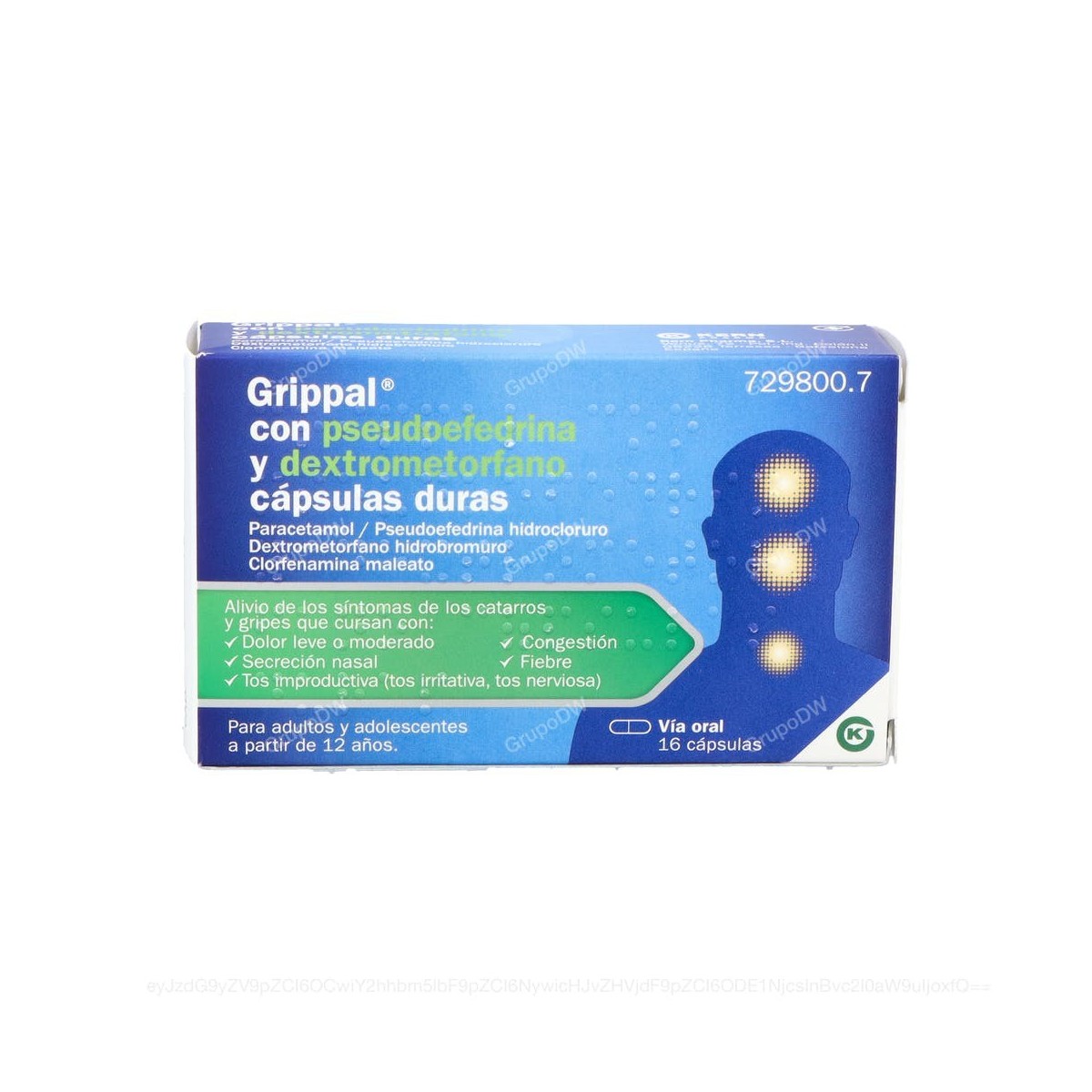 GRIPPAL CON PSEUDOEFREDRINA Y DEXTROMETORFANO...