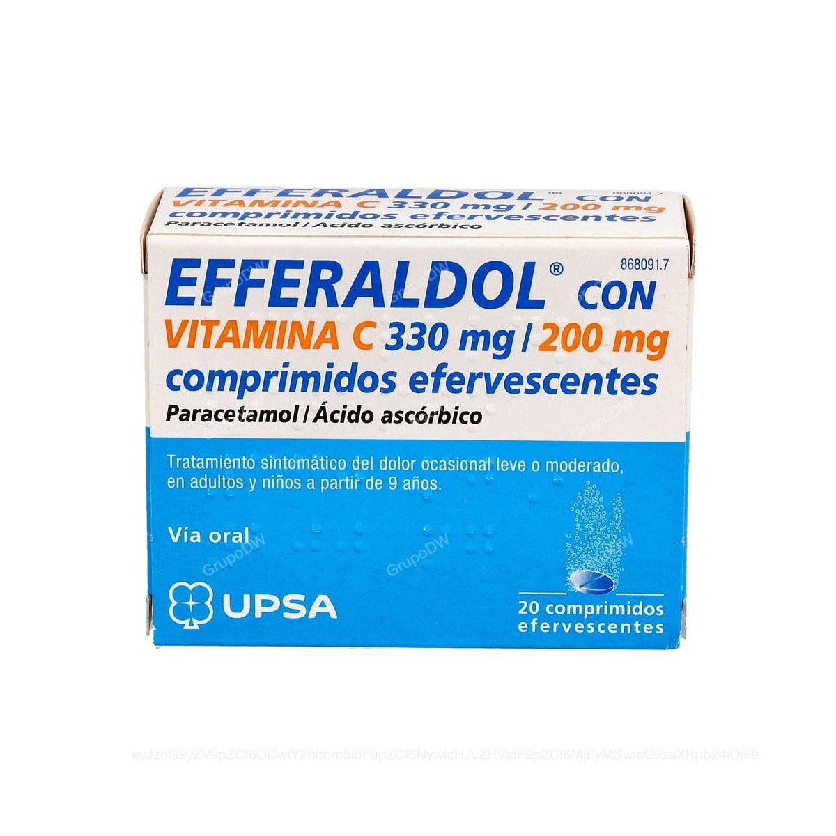 EFFERALDOL CON VITAMINA C 330mg/200mg...