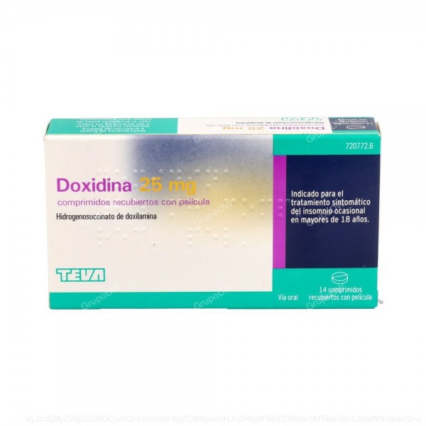 DOXIDINA 25 mg COMPRIMIDOS RECUBIERTOS CON PELICULA, 14...