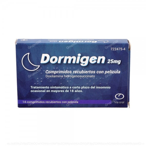DORMIGEN 25 mg COMPRIMIDOS RECUBIERTOS CON PELICULA, 14...