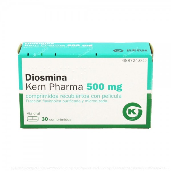 DIOSMINA KERN PHARMA 500 mg COMPRIMIDOS RECUBIERTOS CON...