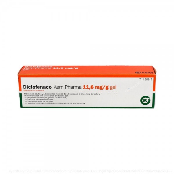 DICLOFENACO KERN PHARMA 11,6 mg/g GEL