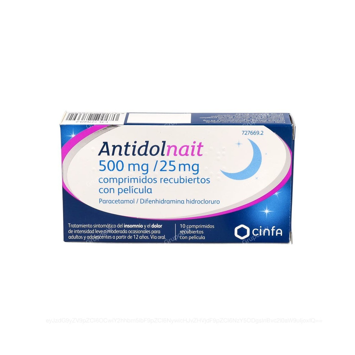 ANTIDOL NOCHE 500 MG/25 MG COMPRIMIDOS...