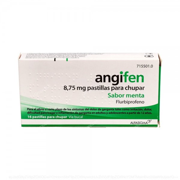 ANGIFEN 8,75 mg PASTILLAS PARA CHUPAR SABOR MENTA