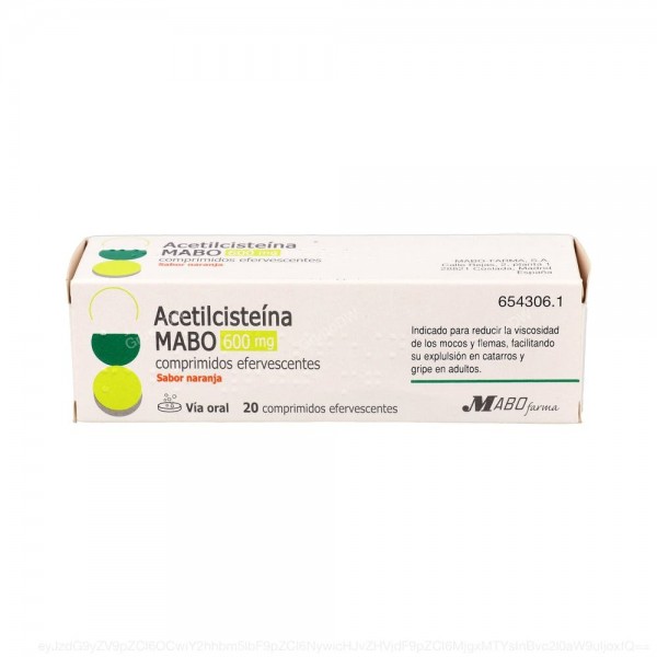 ACETILCISTEINA MABO 600 mg COMPRIMIDOS EFERVESCENTES...