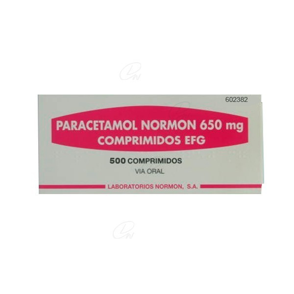 PARACETAMOL NORMON 650 mg COMPRIMIDOS EFG