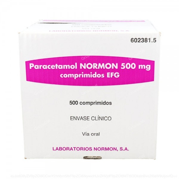 PARACETAMOL NORMON 500 mg COMPRIMIDOS EFG