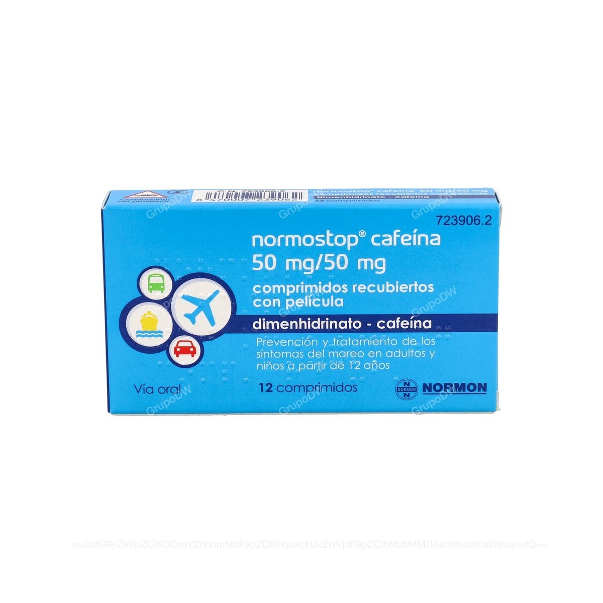 NORMOSTOP CAFEINA 50 mg/50 mg COMPRIMIDOS...