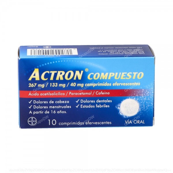 ACTRON COMPUESTO 267 MG/133 MG/40 MG COMPRIMIDOS...