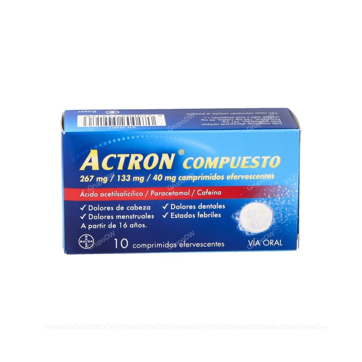 ACTRON COMPUESTO 267 MG/133 MG/40 MG...