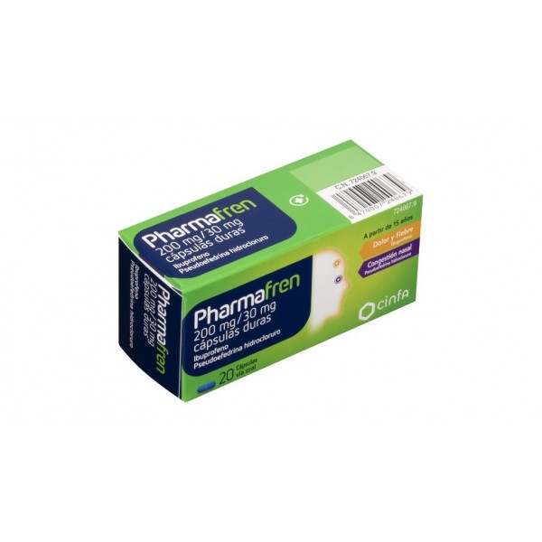 PHARMAFREN 200 mg/30 mg 20 CAPSULAS DURAS