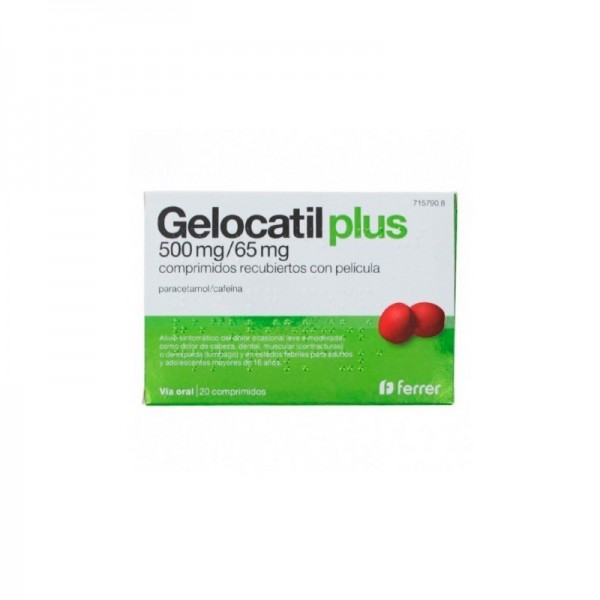 GELOCATIL PLUS 500 mg/65 mg COMPRIMIDOS RECUBIERTOS CON...