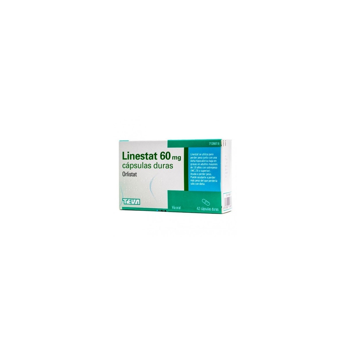 LINESTAT 60 mg CAPSULAS DURAS, 42 capsulas