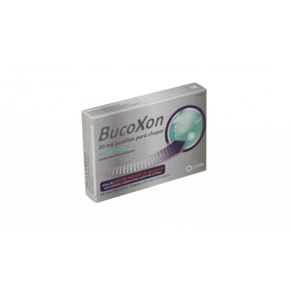 BUCOXON 20 MG PASTILLAS PARA CHUPAR SABOR MENTA, 18...