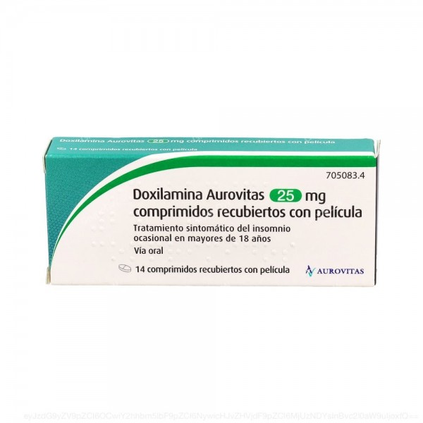 DOXILAMINA AUROVITAS 25 mg COMPRIMIDOS RECUBIERTOS CON...