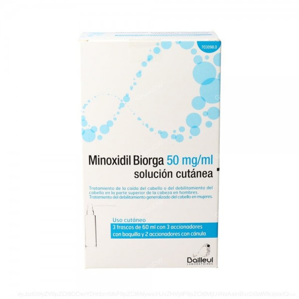 MINOXIDIL BIORGA 50 mg/ml SOLUCION CUTANEA, 3 frascos de...