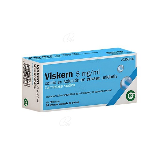 VISKERN 5 mg/ml COLIRIO EN SOLUCION EN ENVASE UNIDOSIS,...