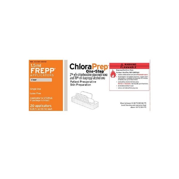 CHLORAPREP INCOLORO 20 mg/ml + 0,70 ml/ml SOLUCION CUTANEA