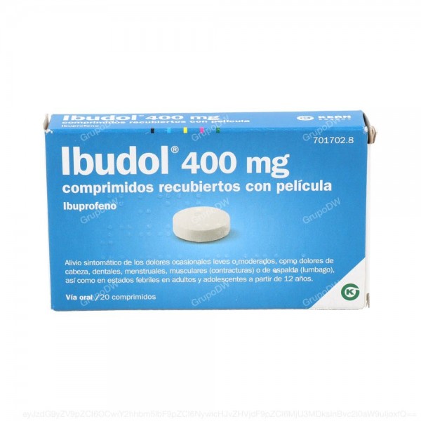 IBUDOL 400 mg COMPRIMIDOS RECUBIERTOS CON PELICULA EFG
