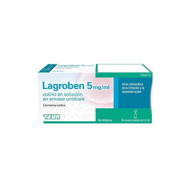 LAGROBEN 5 mg/ml COLIRIO SOLUCION EN ENVASE UNIDOSIS