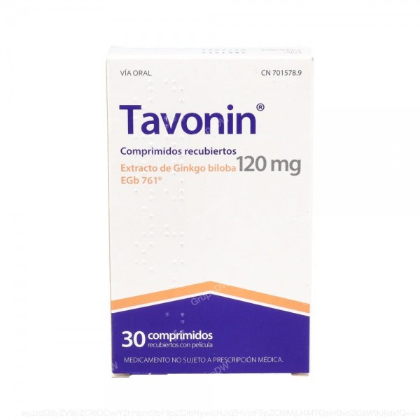 TAVONIN 120 mg COMPRIMIDOS RECUBIERTOS CON PELICULA, 30...