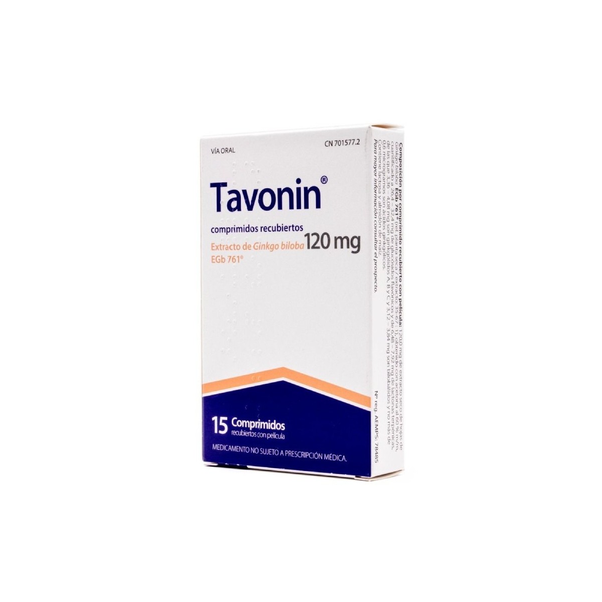 TAVONIN 120 mg COMPRIMIDOS RECUBIERTOS CON...