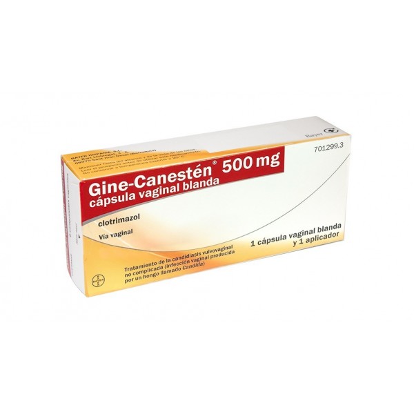 GINE-CANESTEN 500 mg CAPSULA VAGINAL BLANDA, 1 capsula...