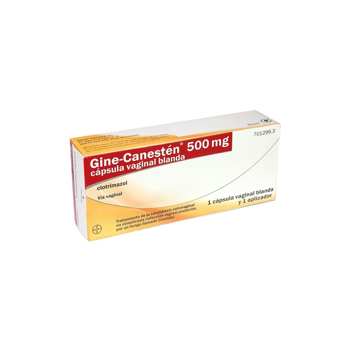 GINE-CANESTEN 500 mg CAPSULA VAGINAL BLANDA, 1...